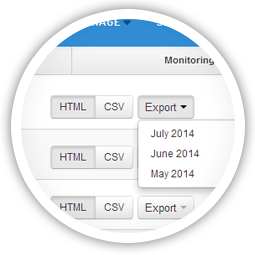 Export the raw data to build your own reports or integrate with other tools.