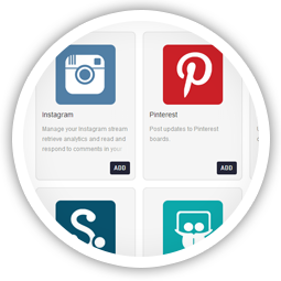 Managing Pinterest, Flickr &<br/>Instagram accounts is a breeze