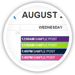 Use SmartSocial's calendar to oversee your  scheduled messages.